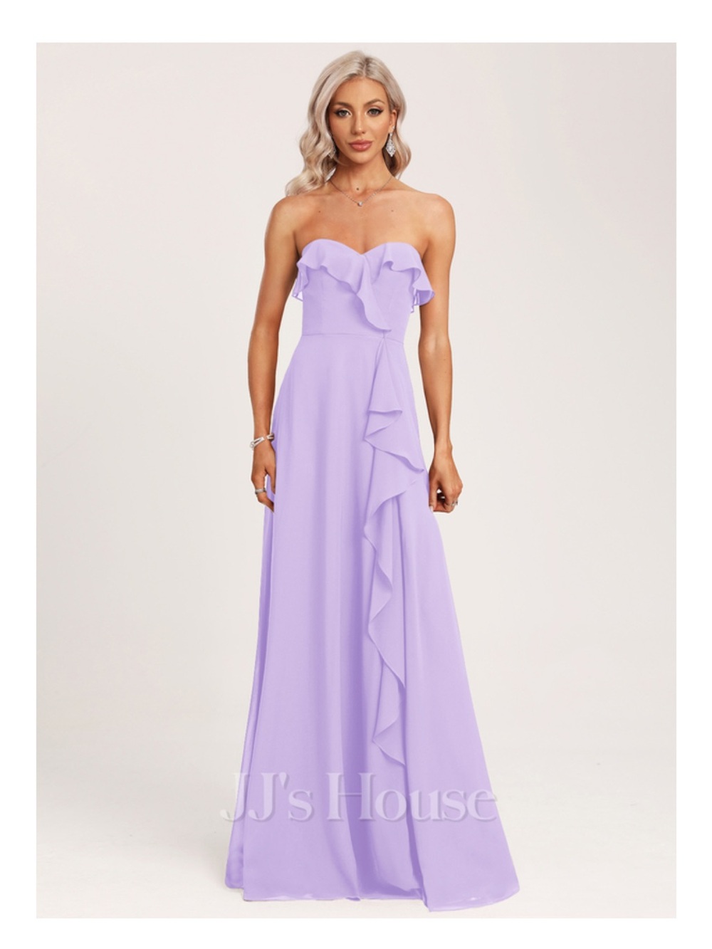 JJ's House Karenza
Lilac A-line Sweetheart Ruffle Chiffon Dress #279244